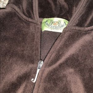 Juicy Couture chocolate brown velour sweatsuit